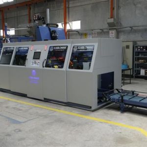Kablomak fully automatic double spool cable winding machine line